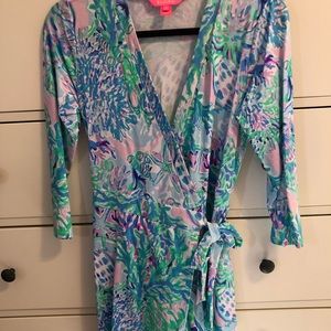 Lilly Pulitzer Karlie Wrap Romper (size small)
